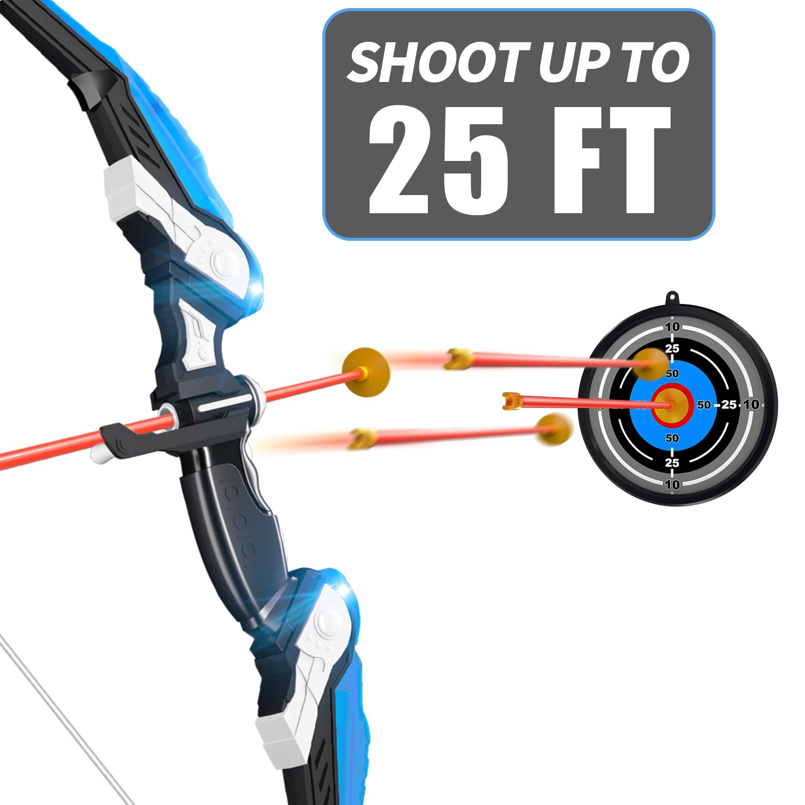 Bennol Kids Bow and Arrow Set for Ages 4-12 | Safe Archery Toy for Boys & Girls | Indoor & Outdoor Play | Birthday Gift for 3-12 Year Olds | Fun Backyard, Camping, and Target Practice Activity