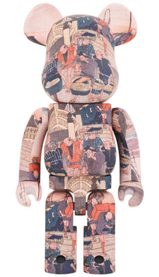 MEDICOM TOY BE@RBRICK Utagawa Hiroshige The 53 Stations of the Tokaido Nihonbashi 1000% Bearbrick Collectible Figure - Japanese Art Vinyl Toy for Display & Home Decor - Perfect for Anime Fans & Art Collectors