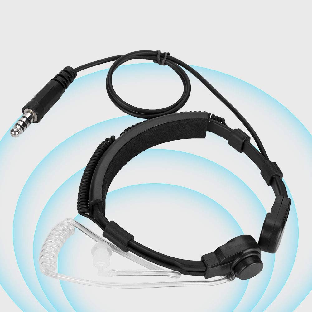 Ciciglow Tactical Walkie Talkie Headset with Throat Control - Compatible with Z-Tactical Bowman Elite II HD01 HD02 HD03 H50 H60 - Military Communication Headset for Outdoor Activities, Airsoft, Hunting & Security Operations