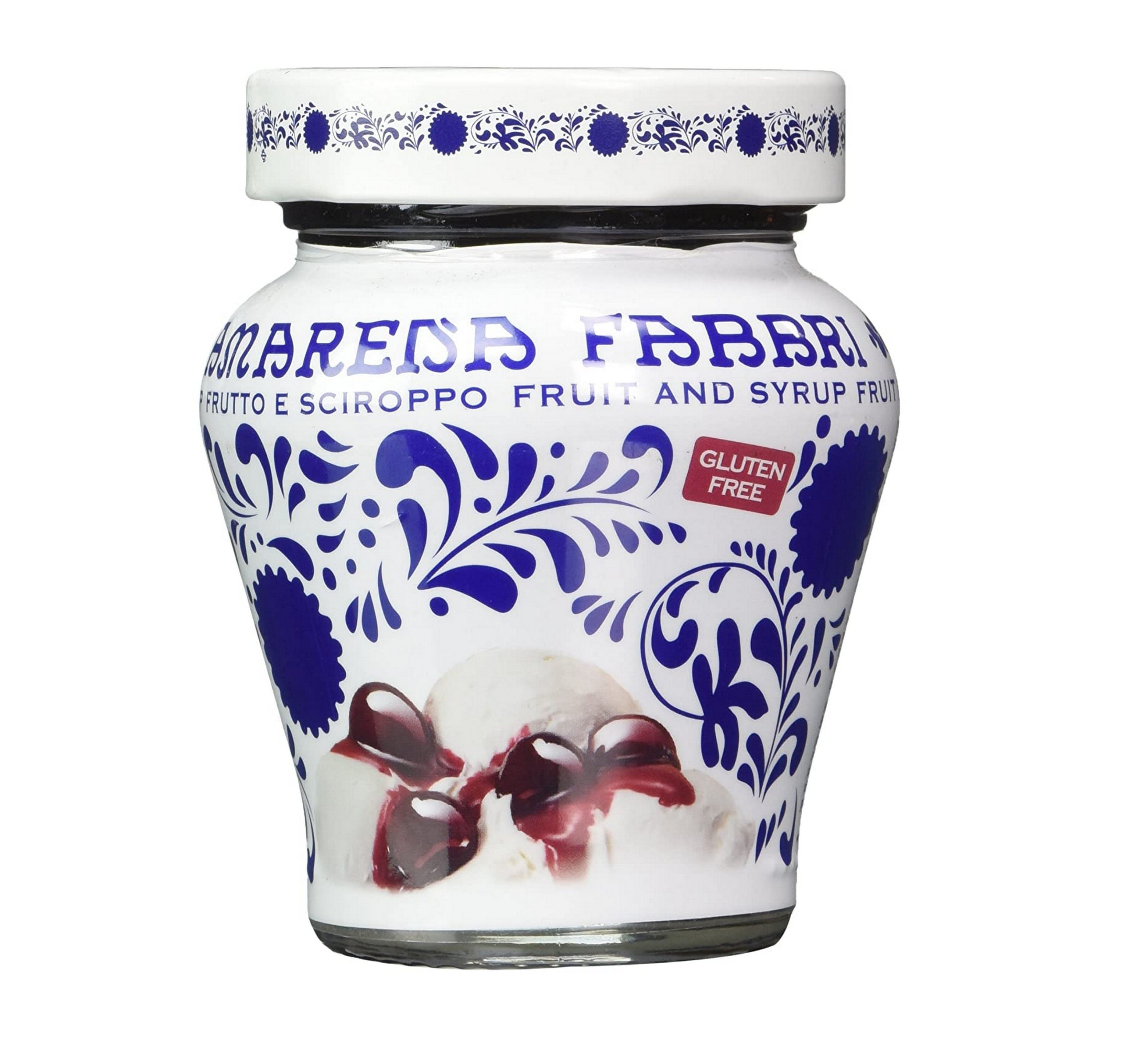 Fabbri Amarena Wild Cherries in Syrup - 8 Ounce Jar | Premium Italian Cherries for Desserts, Cocktails & Ice Cream Toppings