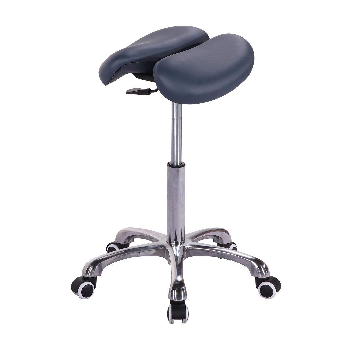 Ergonomic Hydraulic Adjustable Rolling Stool with Support - Master Massage Berkeley Dental Saddle Chair for Home, Office, Lab, Salon & Shop - Hypoallergenic Oil & Waterproof Upholstery - Perfect for Dentists, Therapists & Professionals Who Sit Long Hours