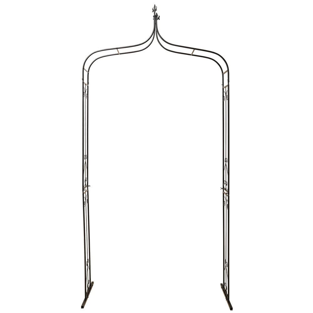 8FT Wedding Arch Metal Stand Frame - Rust-Resistant Pergola Arbor for Outdoor Garden, Climbing Plant Holder, Flower Decor - Perfect for Wedding Ceremonies, Backyard Events & Garden Landscaping