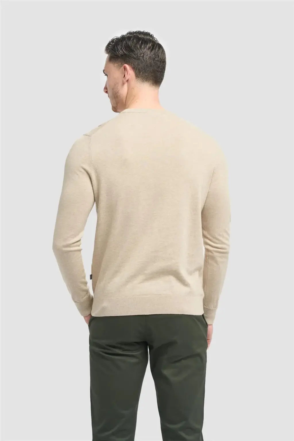 Cavani Men's Savio Lightweight Crew Neck Sweater | Soft Cotton Knit Pullover for Casual Wear & Layering | Perfect for Office, Travel & Everyday Comfort