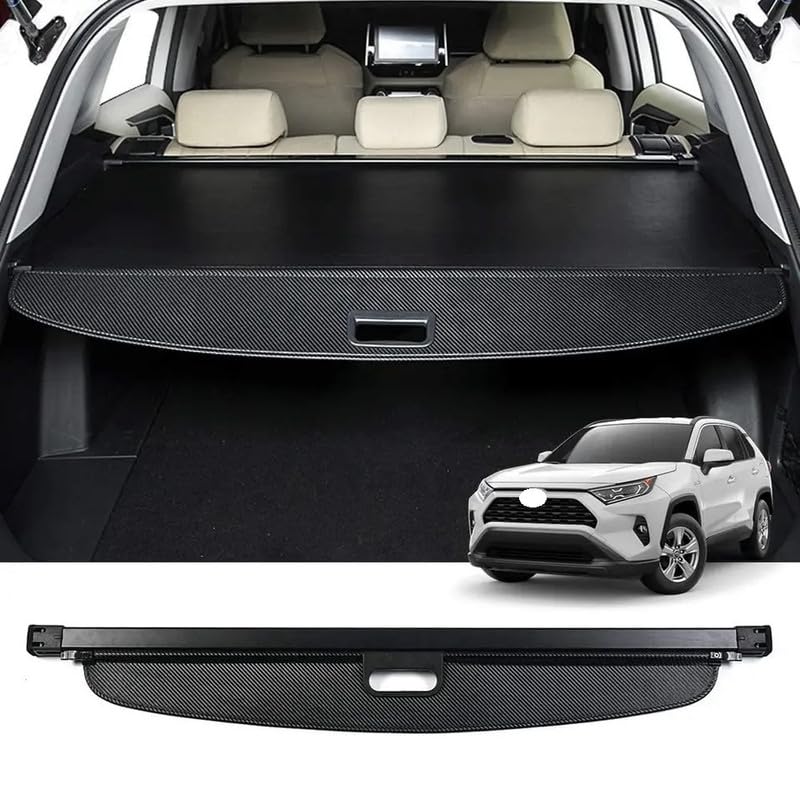 Retractable Cargo Cover for VW Volkswagen Taos 2022-2025 | Trunk Shade Privacy Screen | Carbon Fiber Texture | Perfect for Road Trips & Grocery Hauling