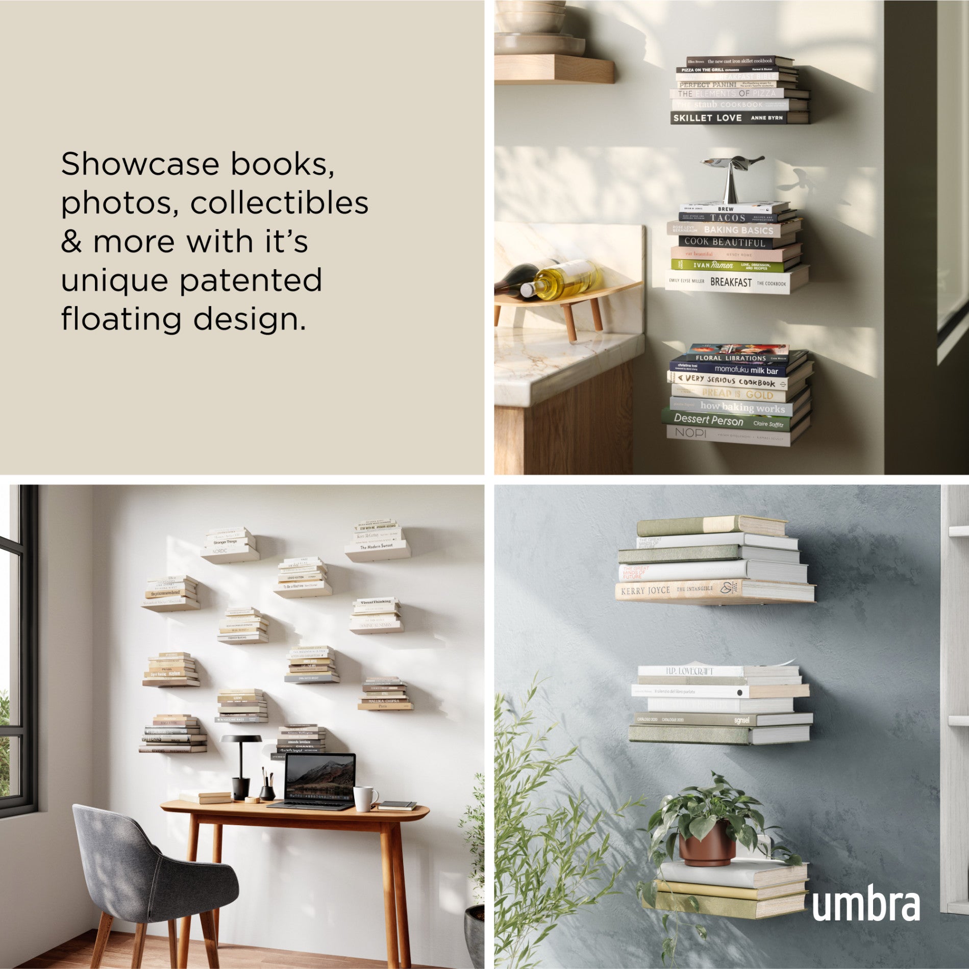 3-Piece Conceal Shelves Set - Hidden Floating Shelves for Wall Storage - Perfect for Living Room, Bedroom, and Bathroom Organization