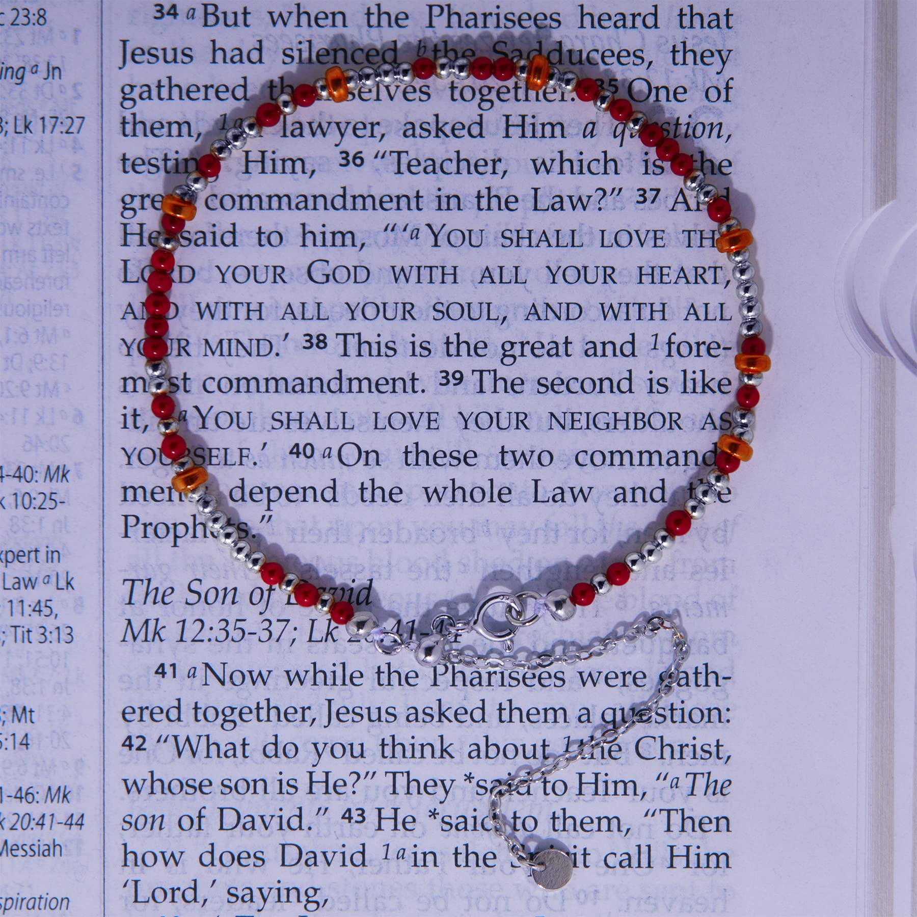 Trust in the Lord 925 Sterling Silver Morse Code Bracelet for Women - Christian Jesus Beaded Bracelet with Stone Beads by ALiLuYa | Perfect for Daily Wear, Church, Prayer & Gift Giving