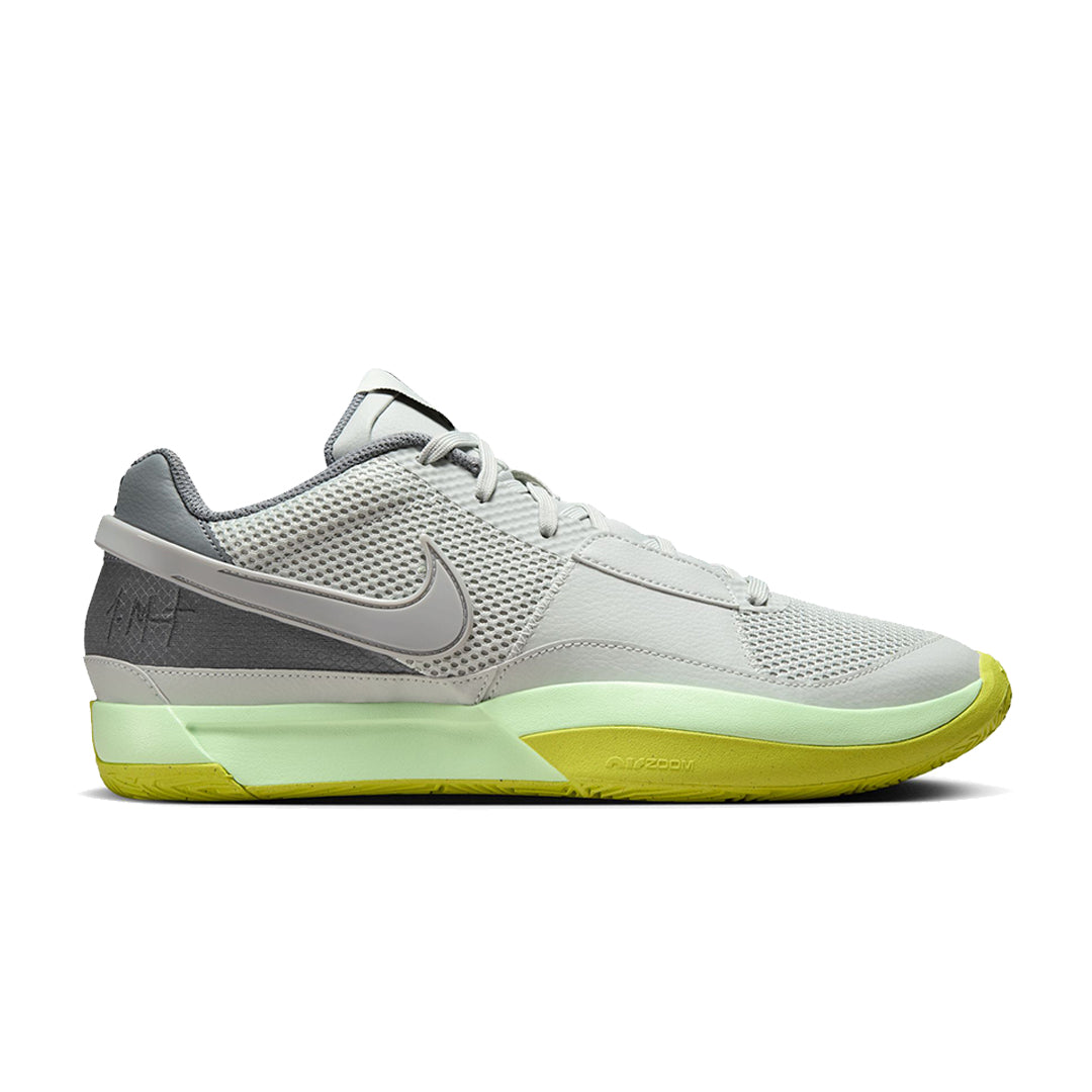 JA 1 Silver/Green Basketball Shoes - High Performance Sneakers for Men - Lightweight & Breathable for Court Play and Streetwear Fashion