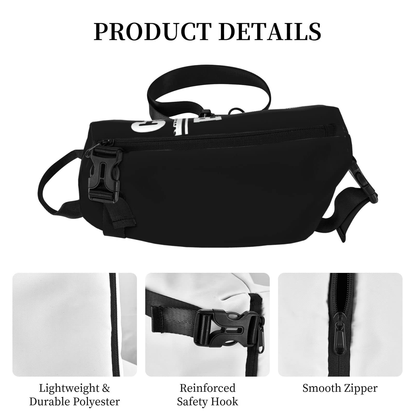 Custom Crossbody Chest Bag - Personalized Design Sport Shoulder Bag for Men | Add Your Own Photo & Design | Perfect for Gym, Travel & Everyday Use