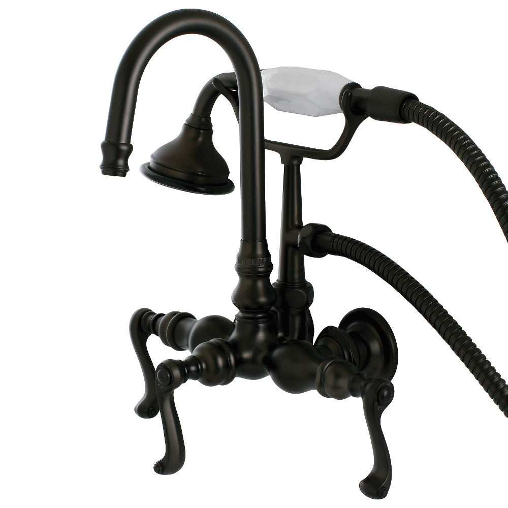 Vintage Style Wall Mount Clawfoot Tub Faucet - Aqua AE7T5FL Royale - Perfect for Bathroom Renovation & Antique Decor