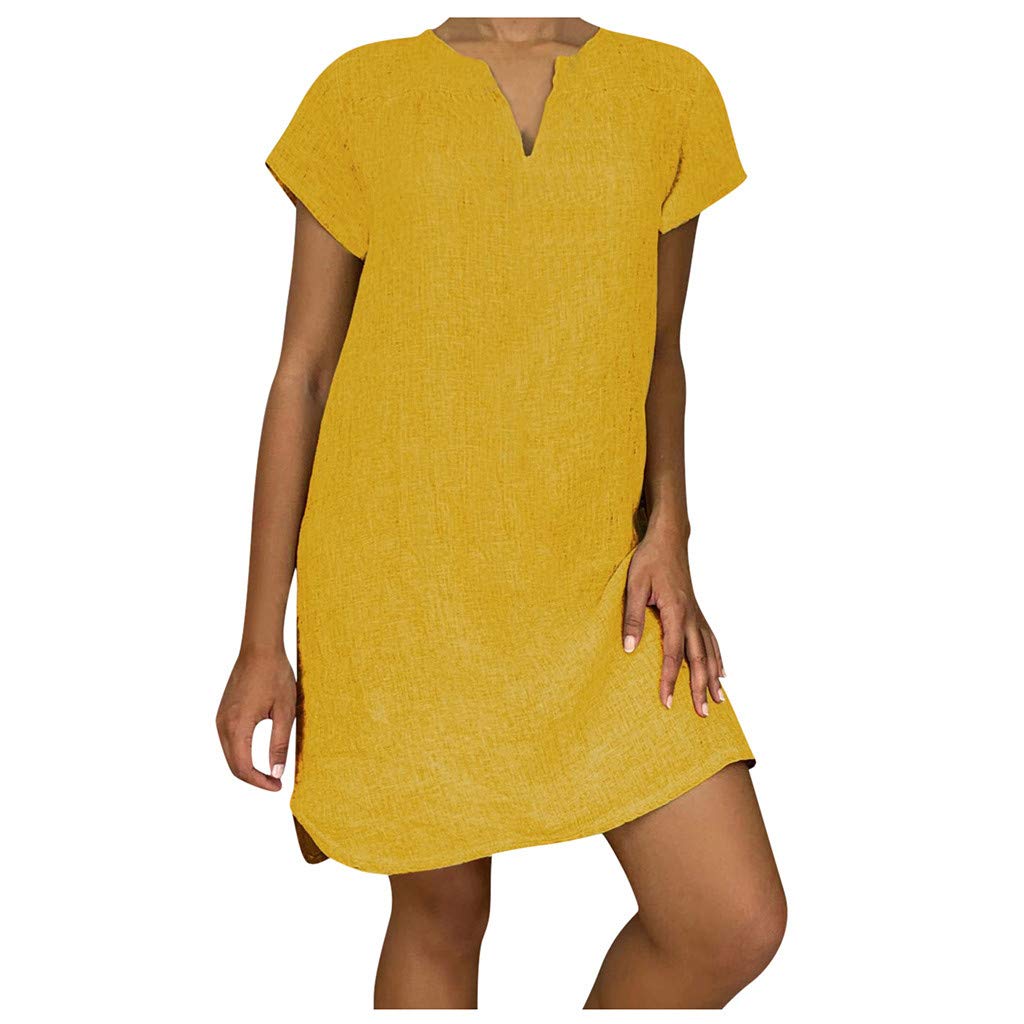 HHPP Women's Long Spring Dresses - Short Sleeve V-Neck Casual Summer Dress for Women | Perfect for Beach, Vacation & Everyday Wear