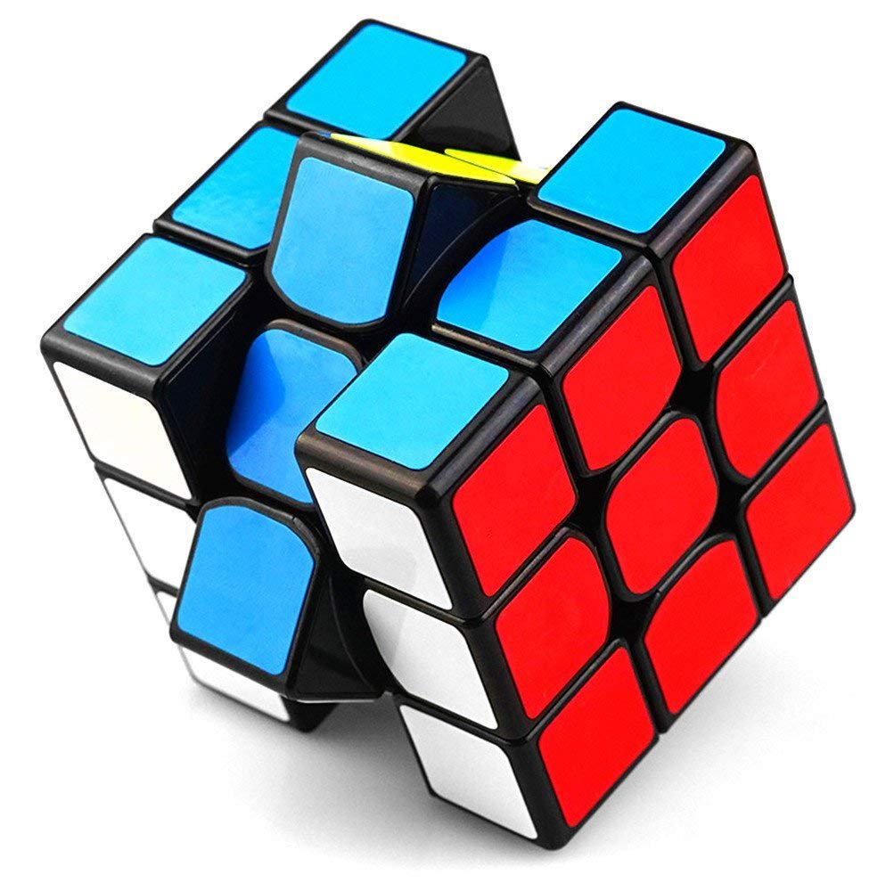 D ETERNAL Sengs Magic Speed Cube 3x3x3 - High Speed Smooth Turning Puzzle Cube for Adults & Kids - Brain Teaser Game Toy with Black Base - Perfect for Stress Relief, Competition & Skill Development