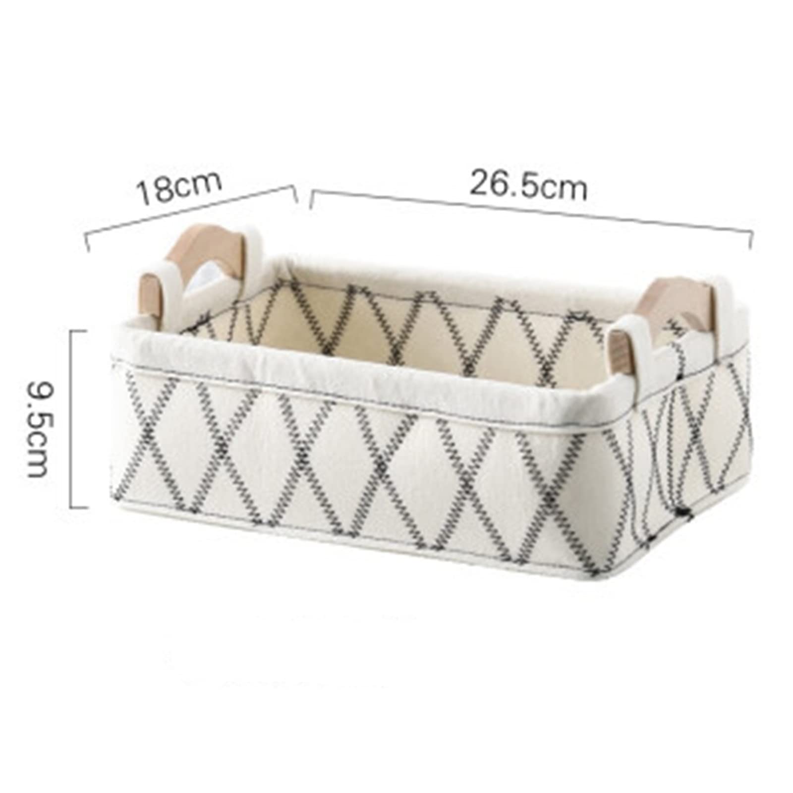 Fabric Storage Box Organizer - Foldable Felt Storage Basket for Clothes, Toys, Books | Desktop & Home Organization | Perfect for Bedroom, Nursery, Office (White)