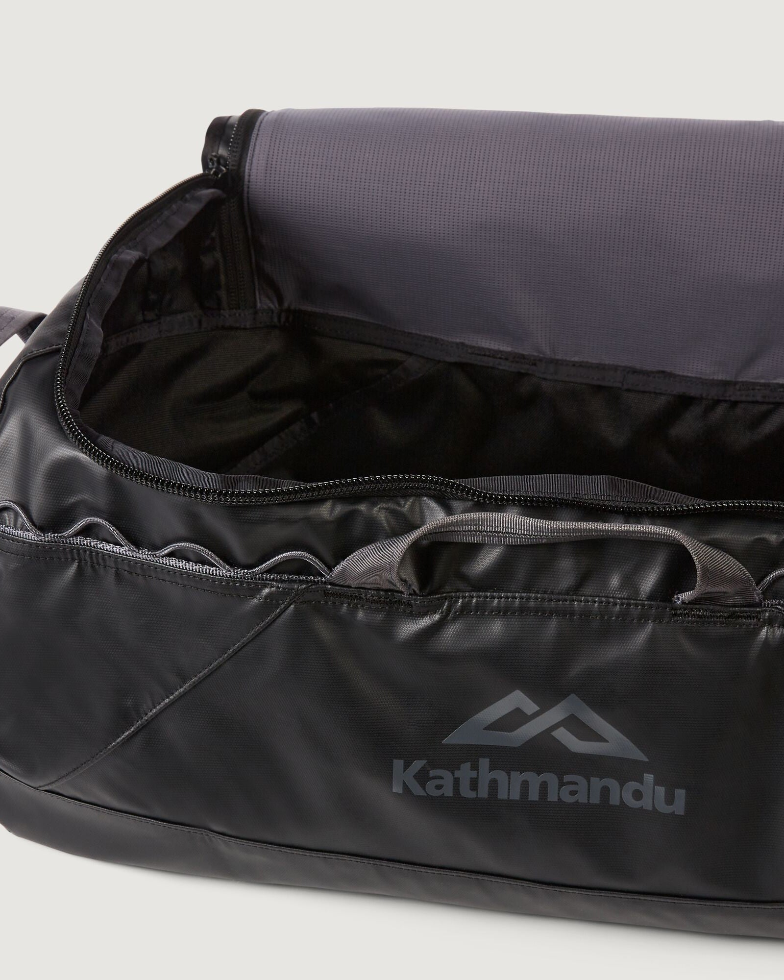 Indus Duffel 50L Black - Large Travel Duffle Bag for Gym, Camping & Weekend Trips - Waterproof & Durable Carry-On Luggage