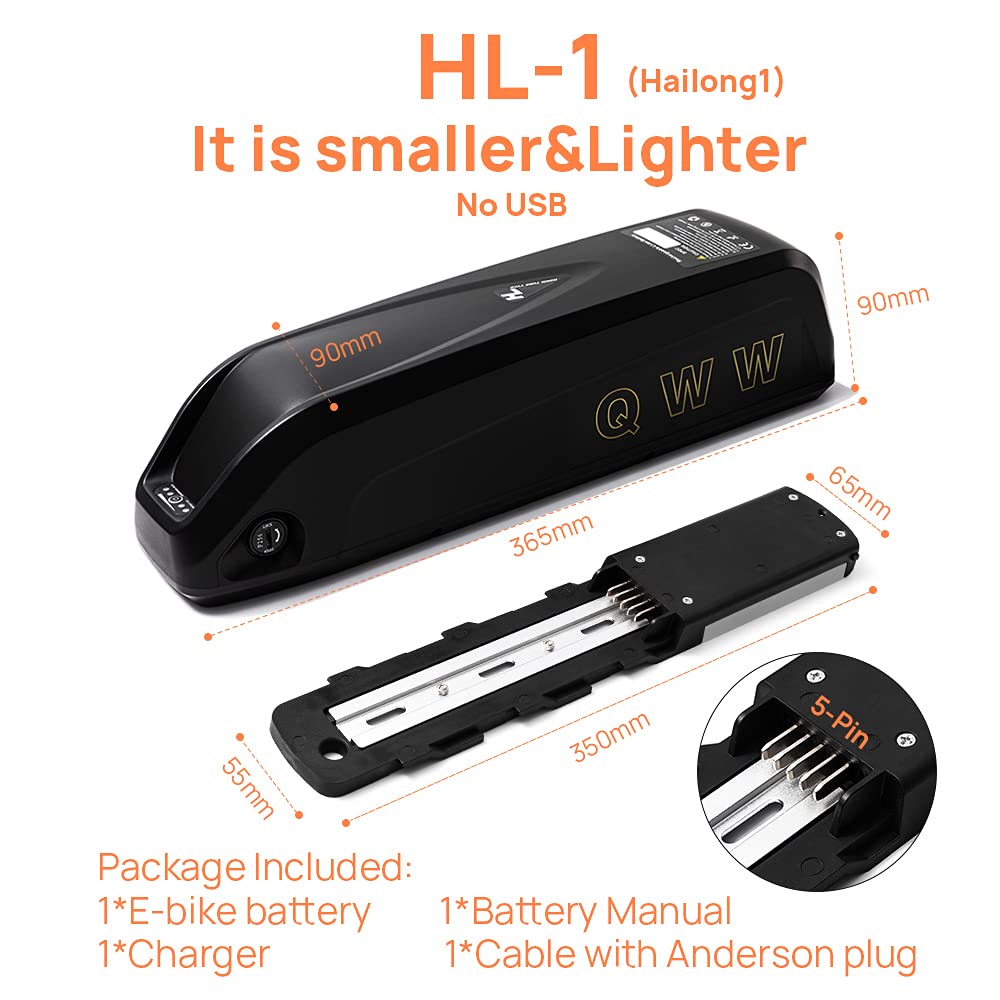 48V 25Ah 13Ah Mini Lithium Battery for 100W-1200W Electric Bike - Fast Charging 2A Charger Included - Perfect for Commuting, Off-Road Adventures & Long-Distance Riding