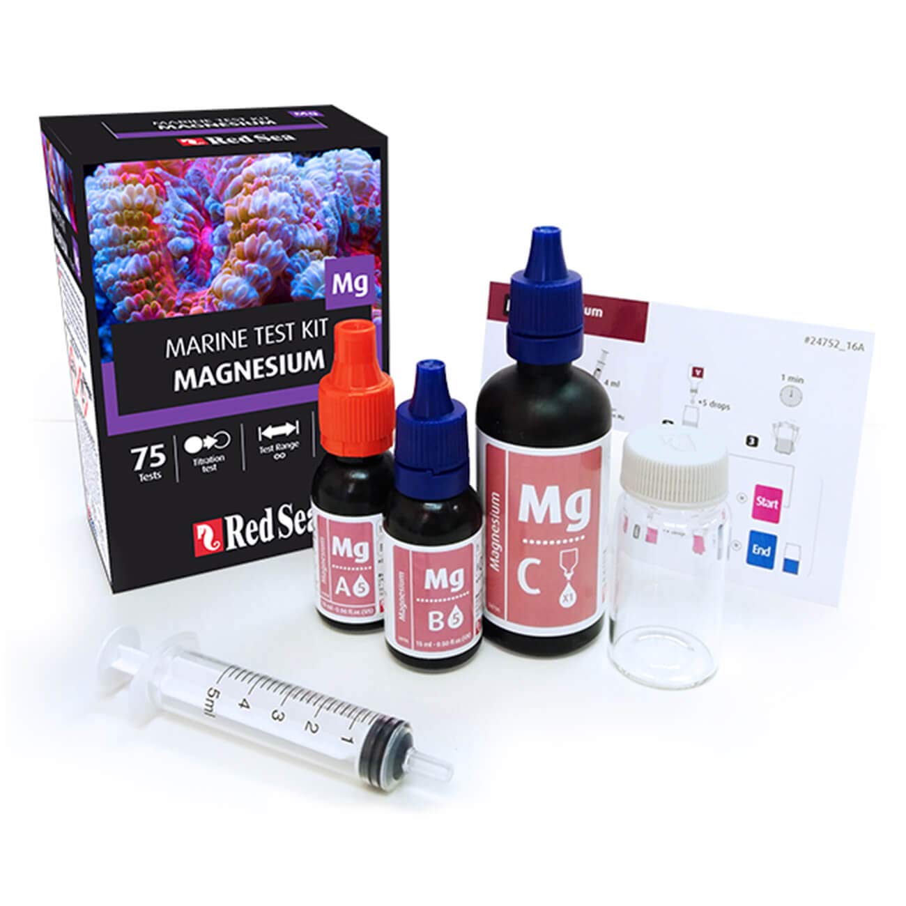 Red Sea Marine Magnesium Test Kit – Accurate Water Testing for Saltwater Aquariums & Reef Tanks