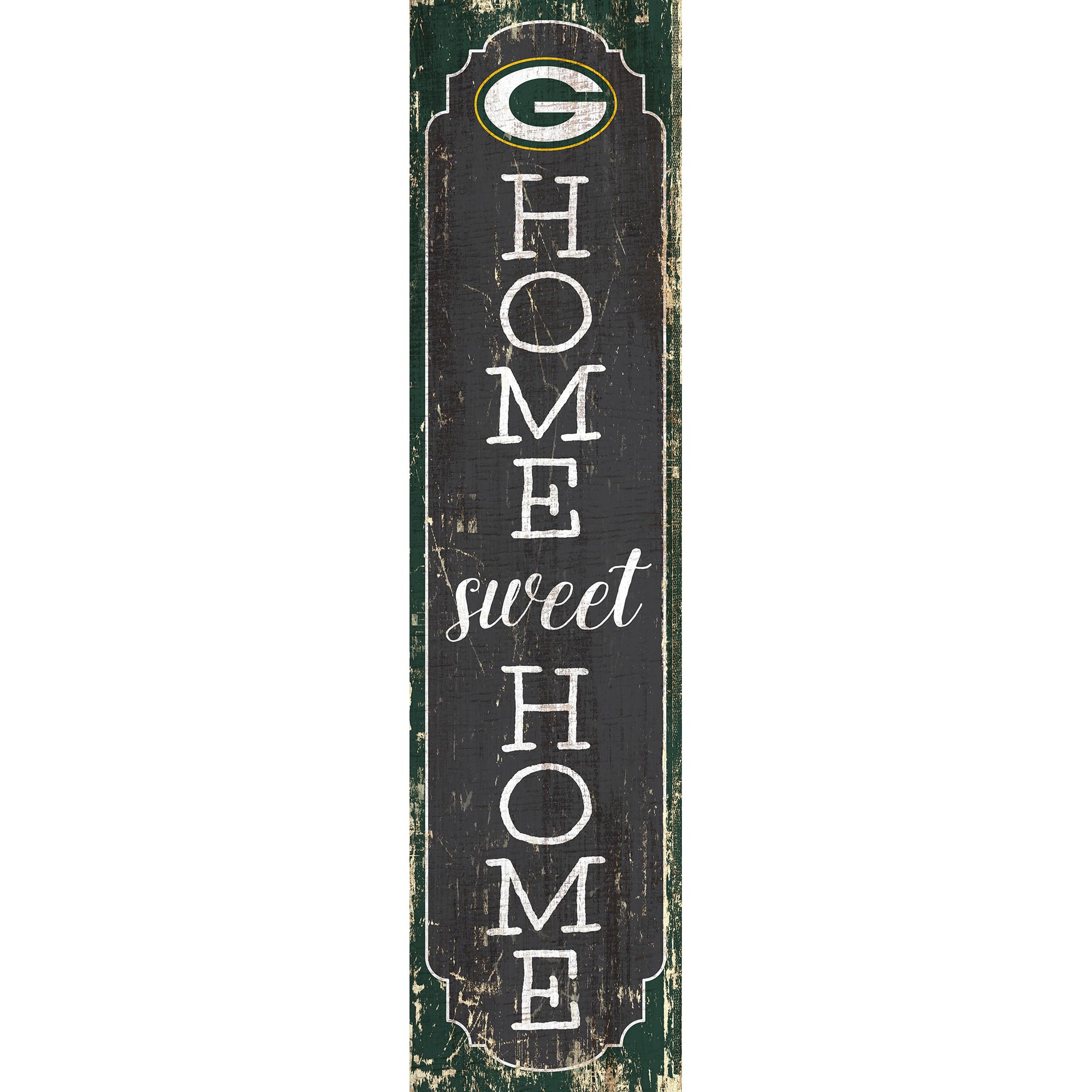 Green Bay Packers 24-Inch Home Sweet Home Leaner Sign - Perfect for Game Day Decor, Man Cave, and Packers Fan Gifts