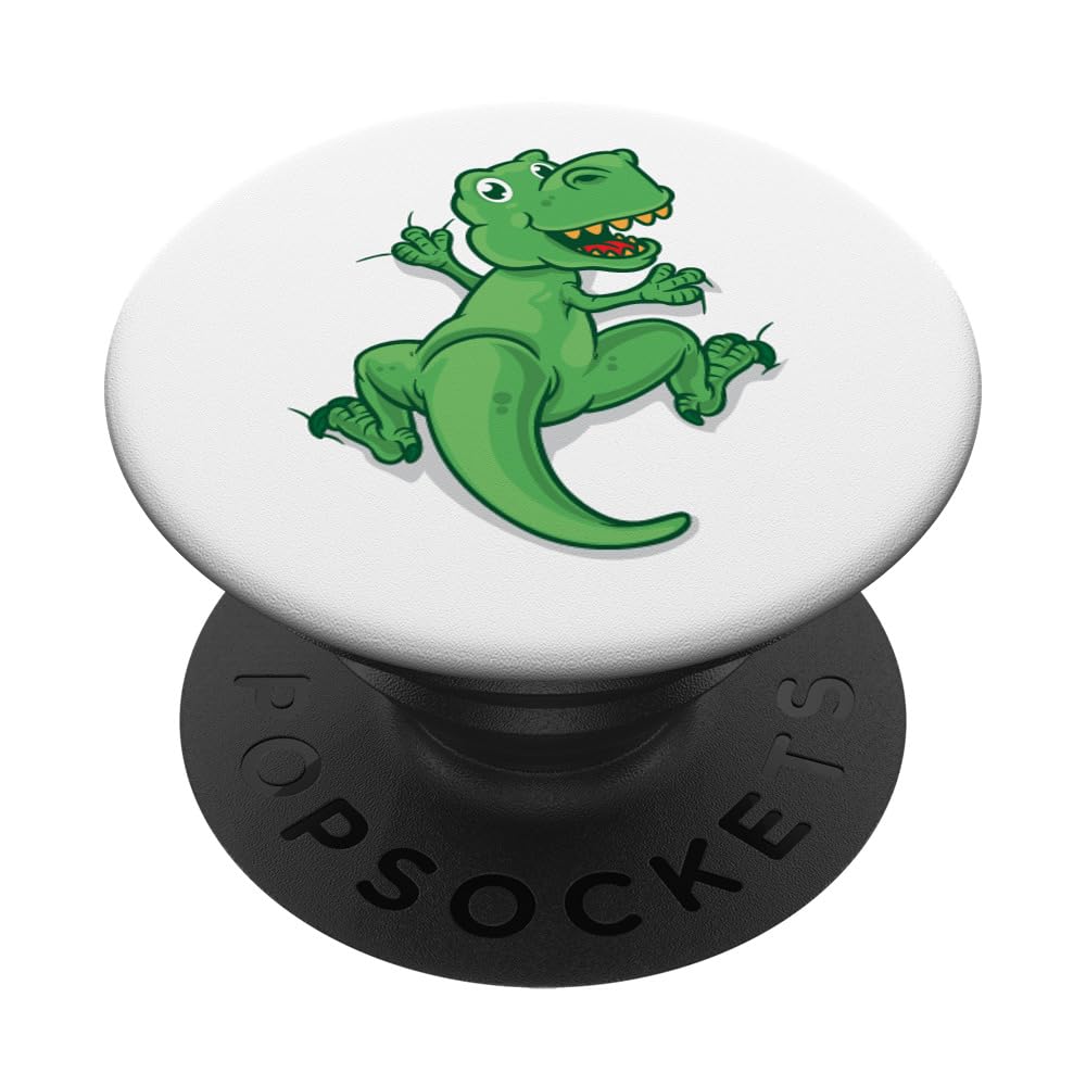 Funny Dinosaur PopSockets Grip - Green Adhesive Phone Grip for iPhone, Samsung & Smartphones - Perfect for Climbing, Hiking & Outdoor Adventures
