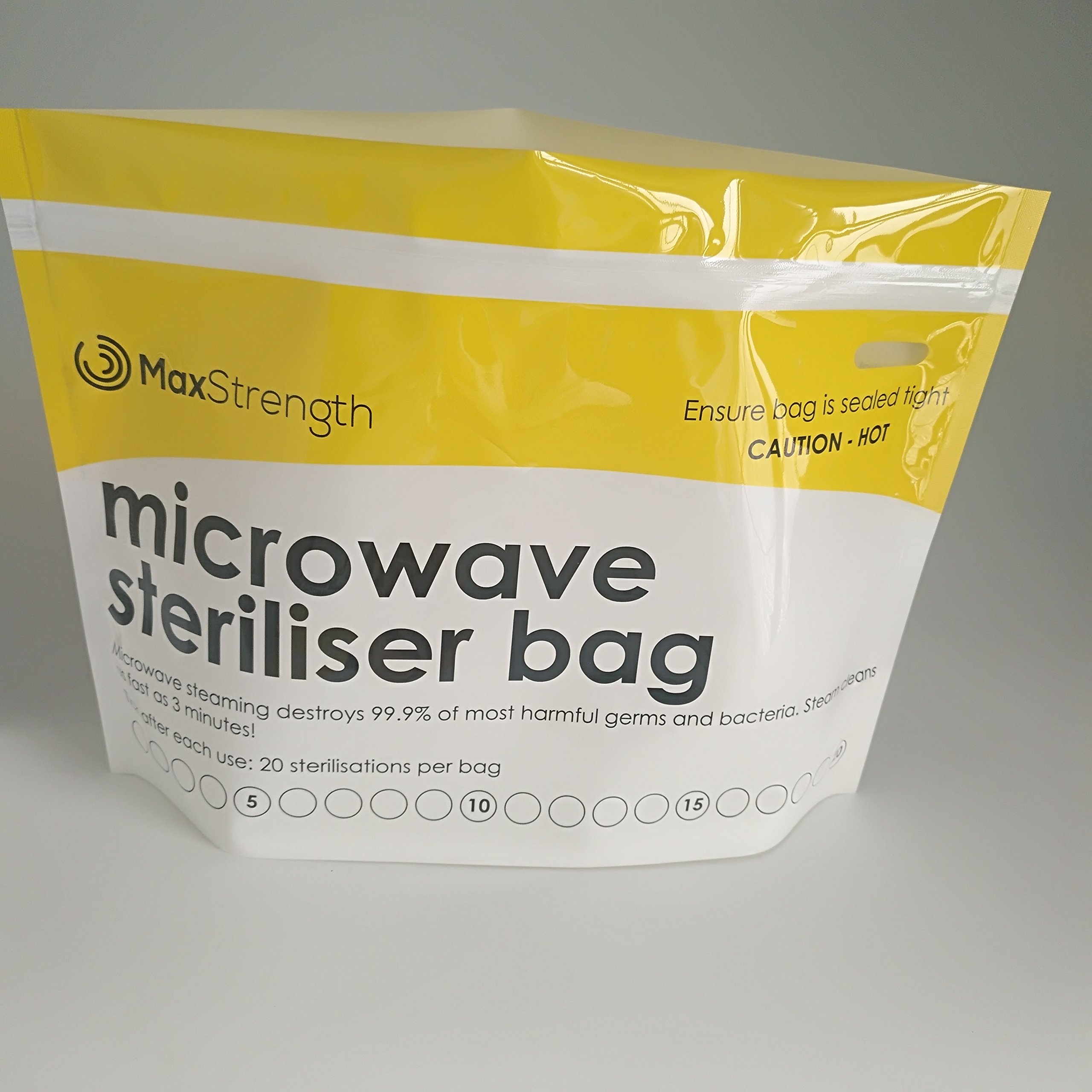 20-Pack Microwave Steam Sterilizer Bags for Baby Bottles, Pacifiers, Teethers & Breast Pump Parts | Reusable Large Sterilization Pouches (20 Uses Each) | Easy Tracking System | Perfect for Daycare, Travel & Home Use