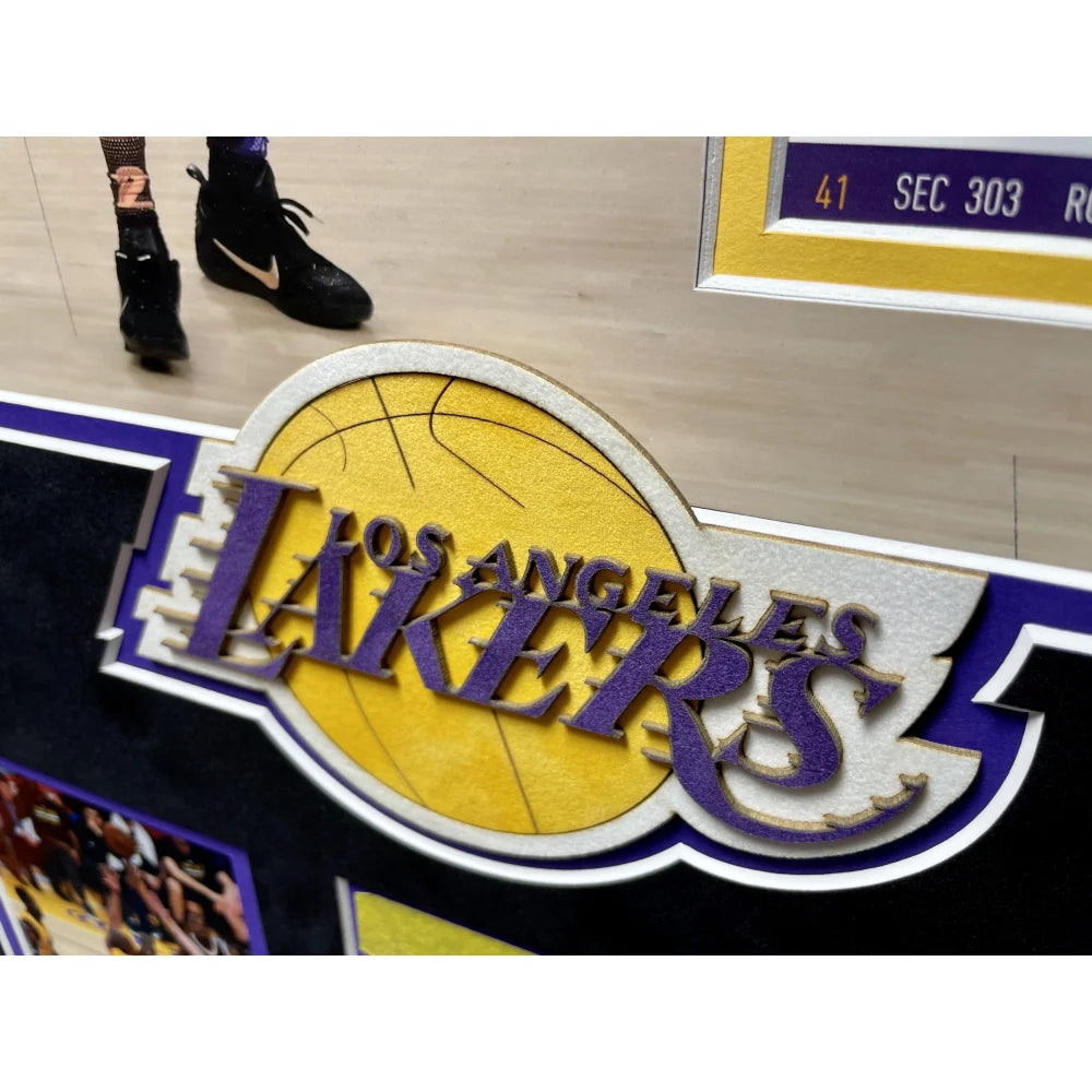 Kobe Bryant Final Game Authentic Ticket vs. Utah Jazz with Used Confetti - Framed Lakers Memorabilia for Sports Collectors & Basketball Fans