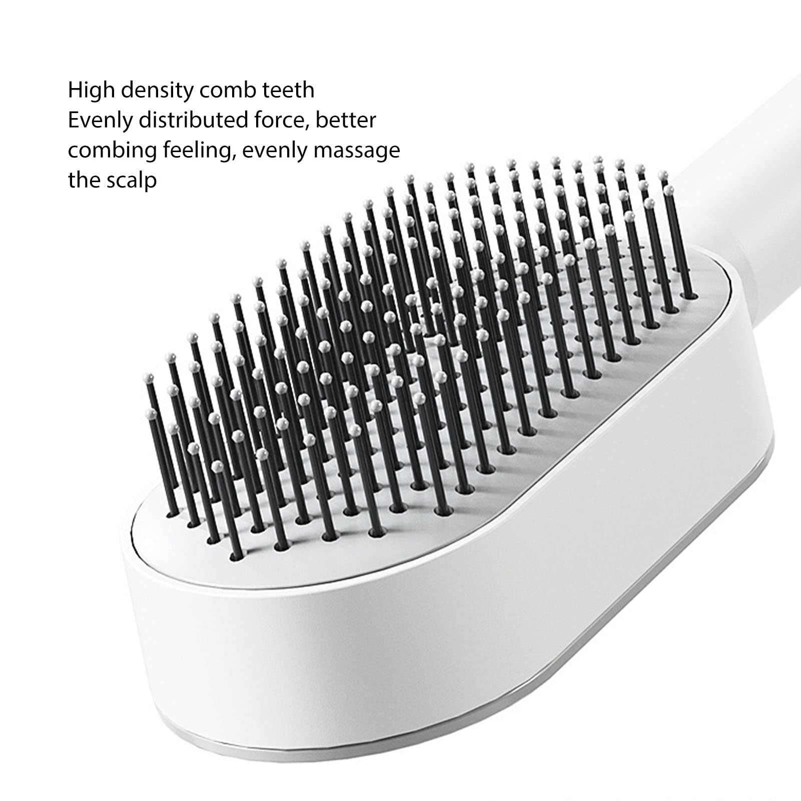 Self Cleaning Hair Brush for Dry Hair - Ergonomic Grip, Rounded Teeth & Air Cushion for Scalp Massage | Perfect for Home, Travel & Salon Use