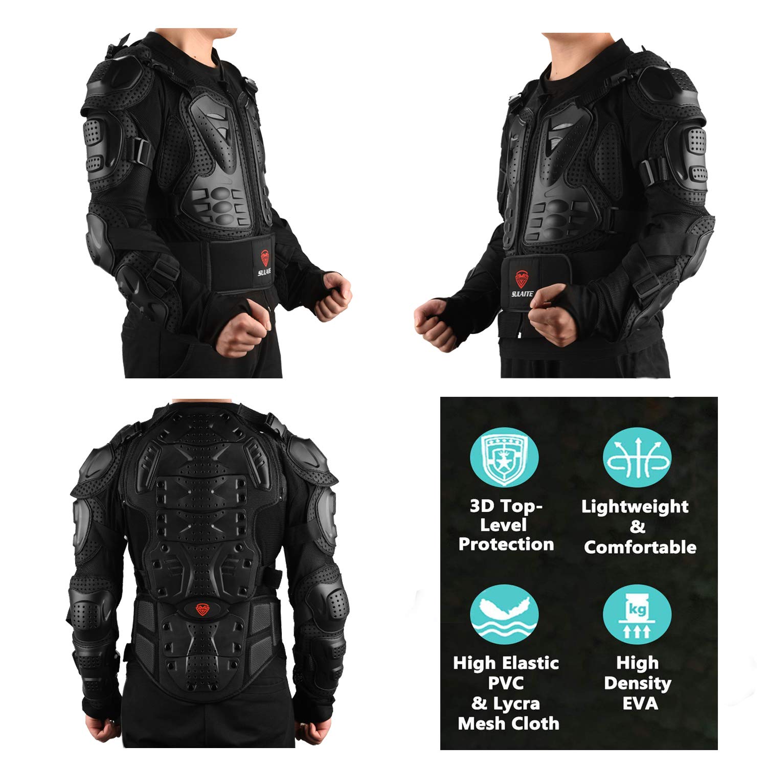 Men's Motorcycle Armor Jacket XL - Motocross & MTB Racing Protection