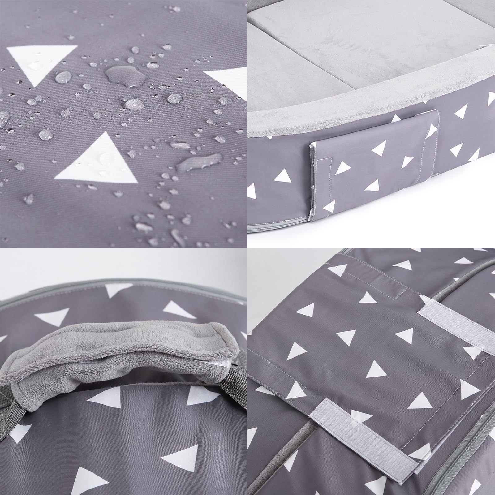 Foldable Toddler Floor Bed with Safety Rails - Portable Travel Cot for Kids & Toddlers - Lightweight Foam Sleeping Mat for Home, Camping & Sleepovers