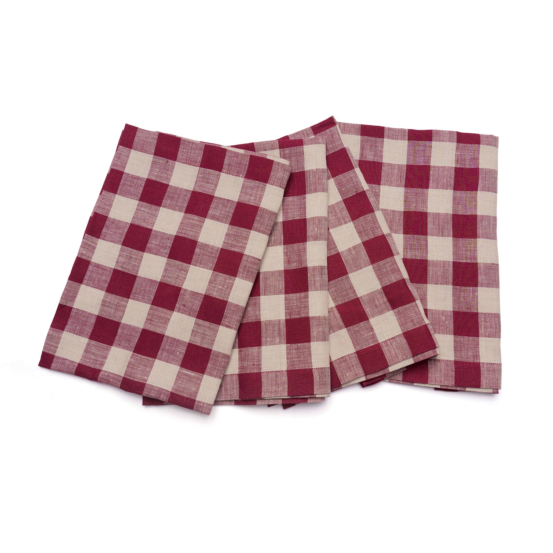 Morgan Check Napkins, Set of 4 - Premium Cotton Table Napkins for Dinner Parties, Weddings & Everyday Use