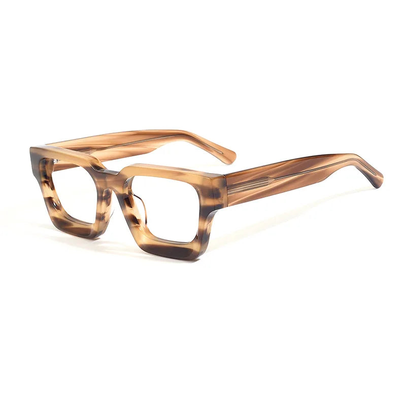 Stylish Black Acetate Square Eyeglasses for Men & Women - Unisex Full Rim Frame 51439 | Perfect for Work, Reading & Fashion Accessories