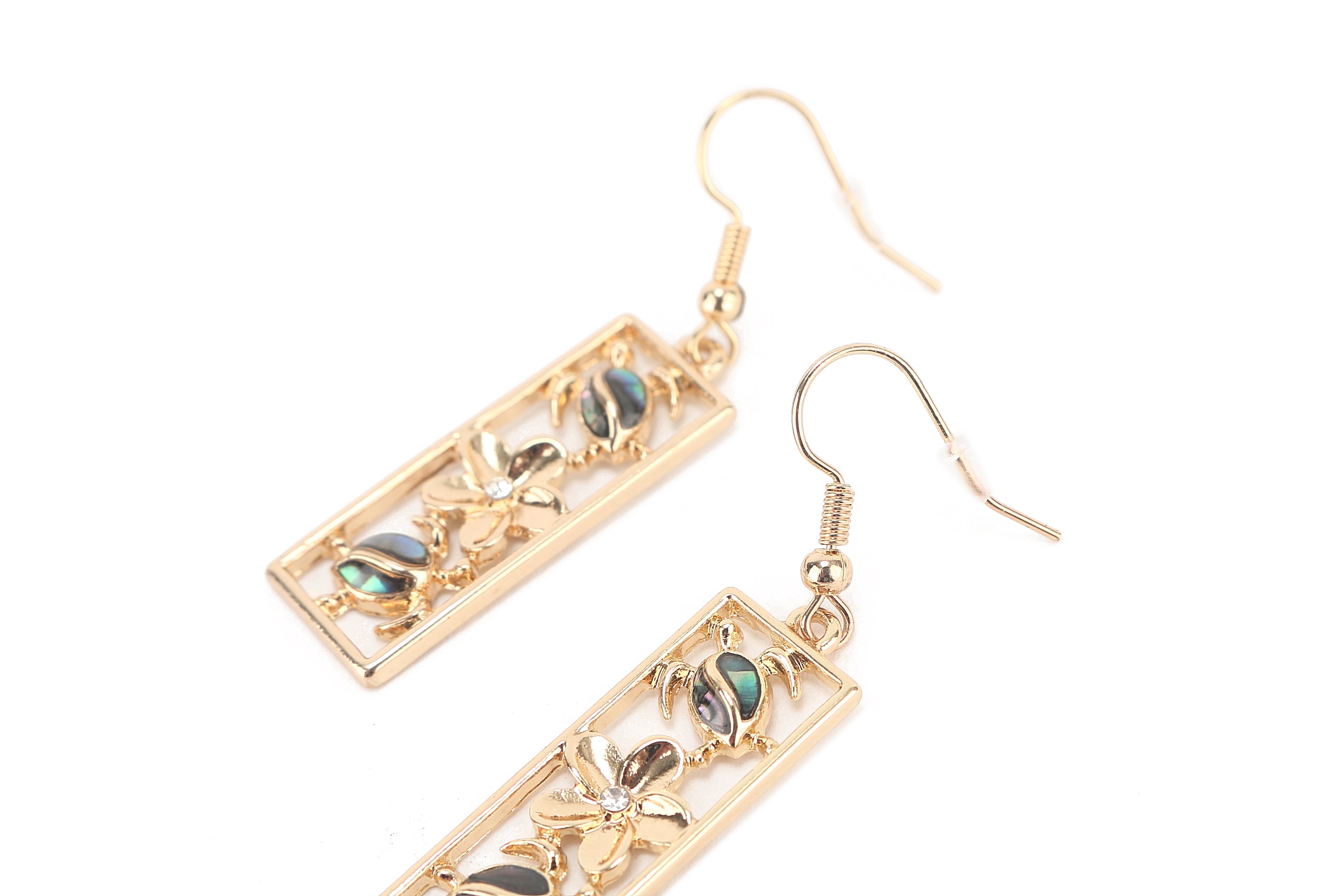 Makamae 3 Turtle Gold Earrings for Women - Hawaiian Style Jewelry for Beach, Wedding & Everyday Wear
