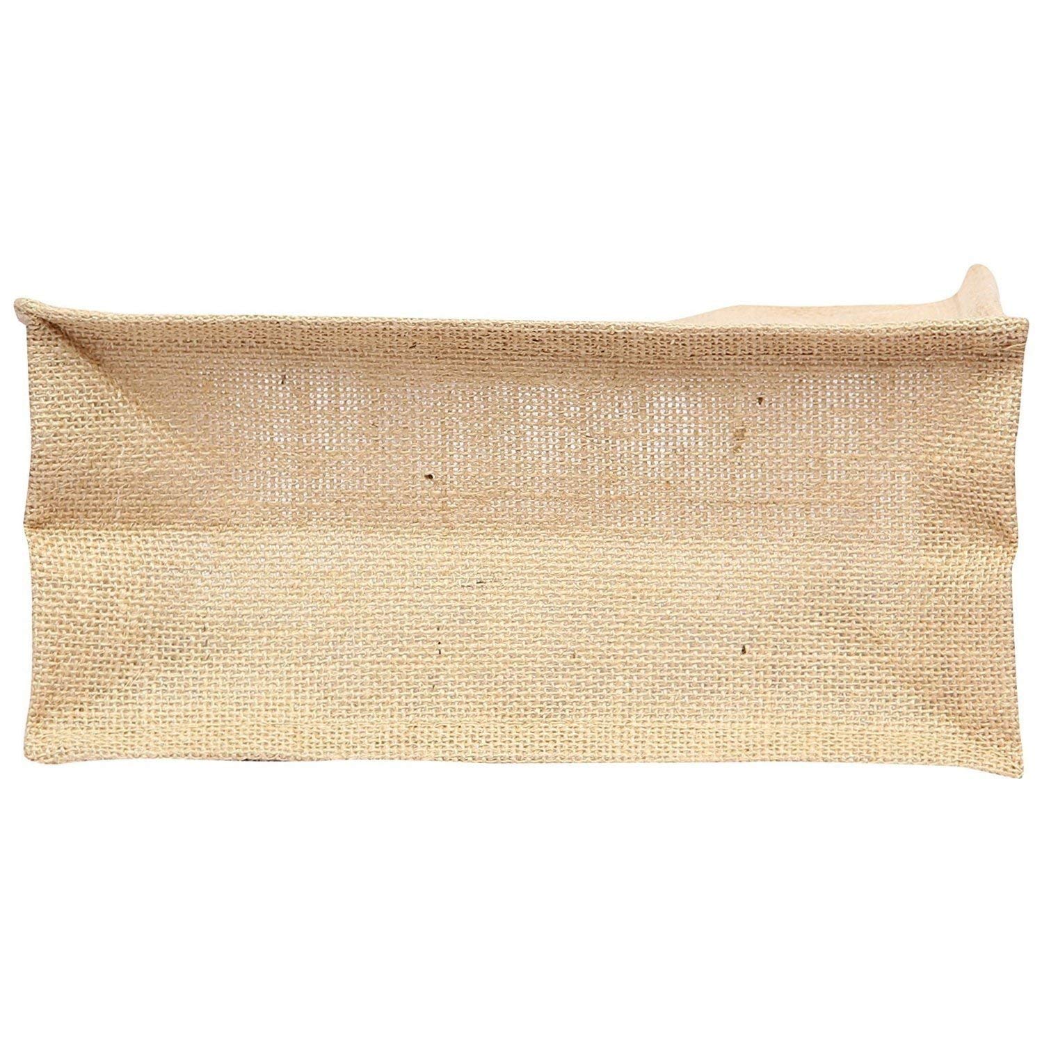 Eco-Friendly Jute Lunch Bag with Zipper Closure - Reusable Tote for Office, School & Shopping - Multipurpose Food Storage Bag for Women, Men & Kids (12