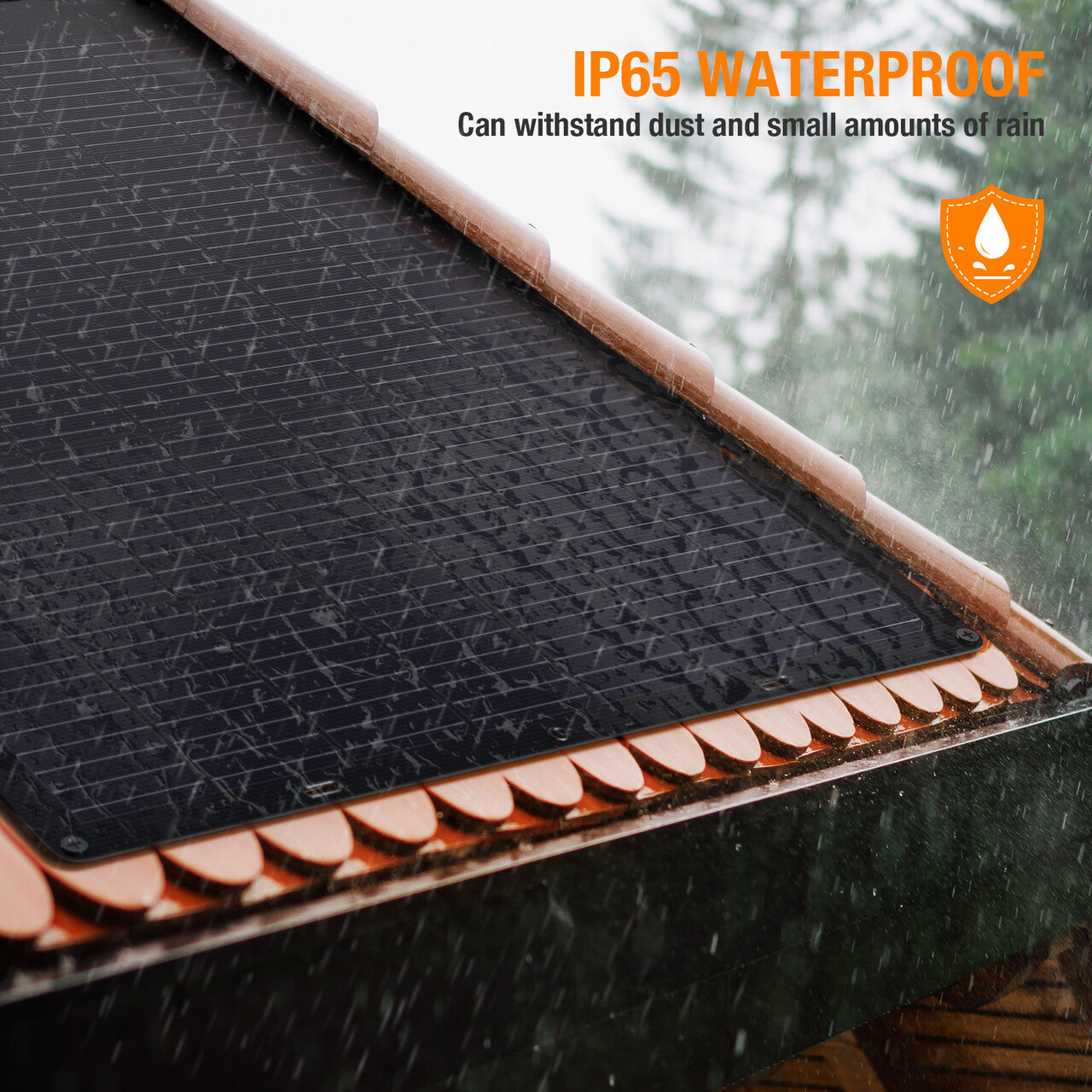 EBL 120W Portable Flexible Solar Panel for RV, Boat, Camping - Lightweight Bendable Monocrystalline Solar Charger for Outdoor Adventures & Emergency Power Supply
