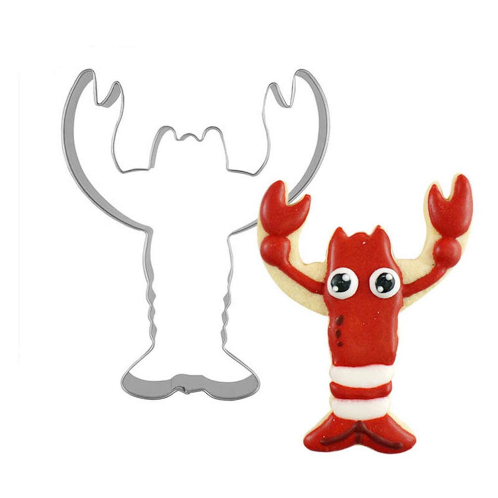 Hemoton 4-Piece Stainless Steel Lobster Cookie Cutters - Baking Molds for Cookies, Fruits, Cakes - Perfect for Birthday Parties, Baking Decorations & Kids Cooking Activities