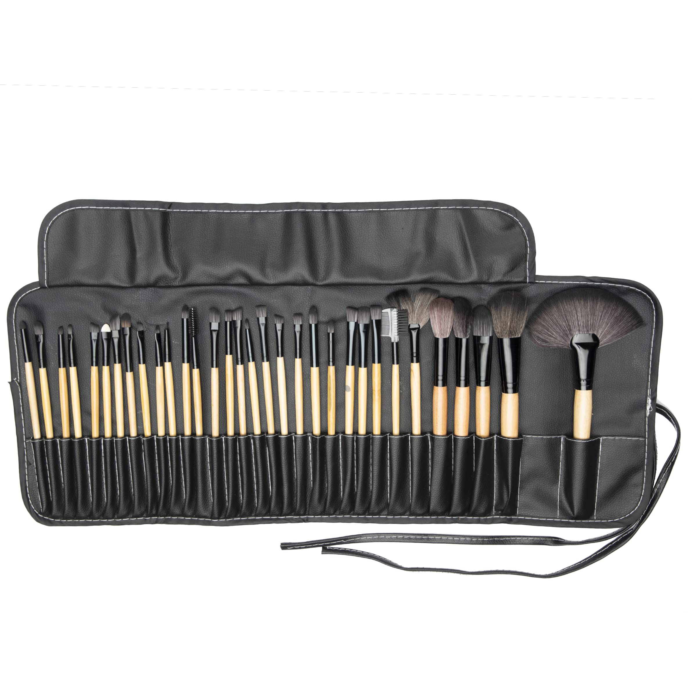 Agaro 32-Piece Professional Makeup Brush Set with PU Leather Case - Complete Cosmetic Brush Kit for Foundation, Blending, Eyeshadow & More - Perfect for Makeup Artists & Beauty Enthusiasts