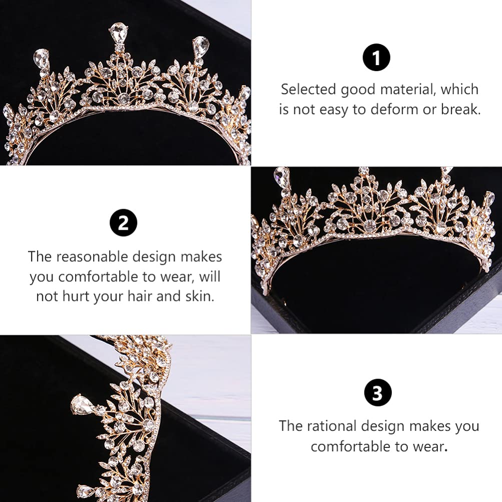 Sparkly Rhinestone Tiara Crown for Prom, Bridal, Weddings & Photo Props – Elegant Headband for Girls, Wigs & Beauty Accessories (Perfect for Pageants, Parties & Special Occasions)