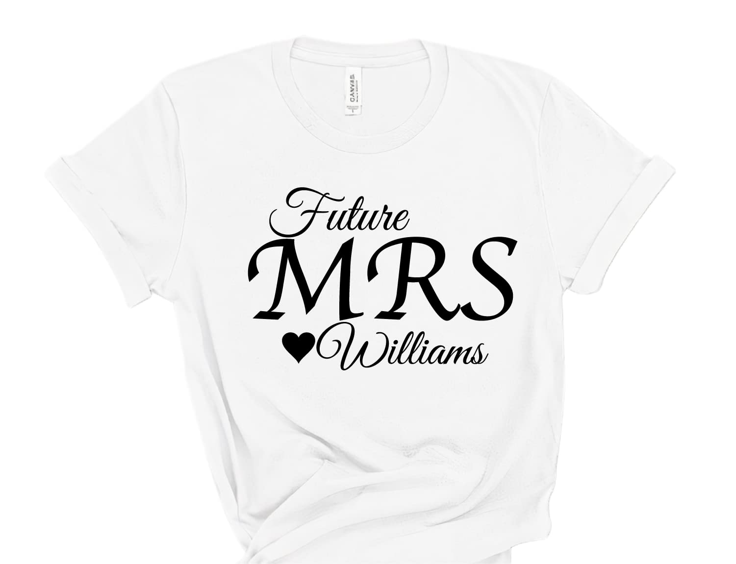 Personalized Future Mrs T-Shirt - Custom Bridal Wedding Shirt for Women - Engagement Party & Bachelorette Gift - Soon to Be Mrs Top for Wedding Showers & Honeymoon