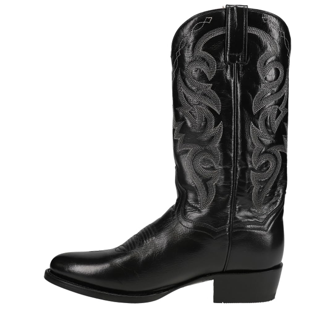 Dan Post Men's Milwaukee Round Toe Casual Boots - Mid Calf Western Boots for Men - Black Leather Cowboy Boots Size 10 D - Perfect for Country Dancing, Rodeo & Everyday Wear