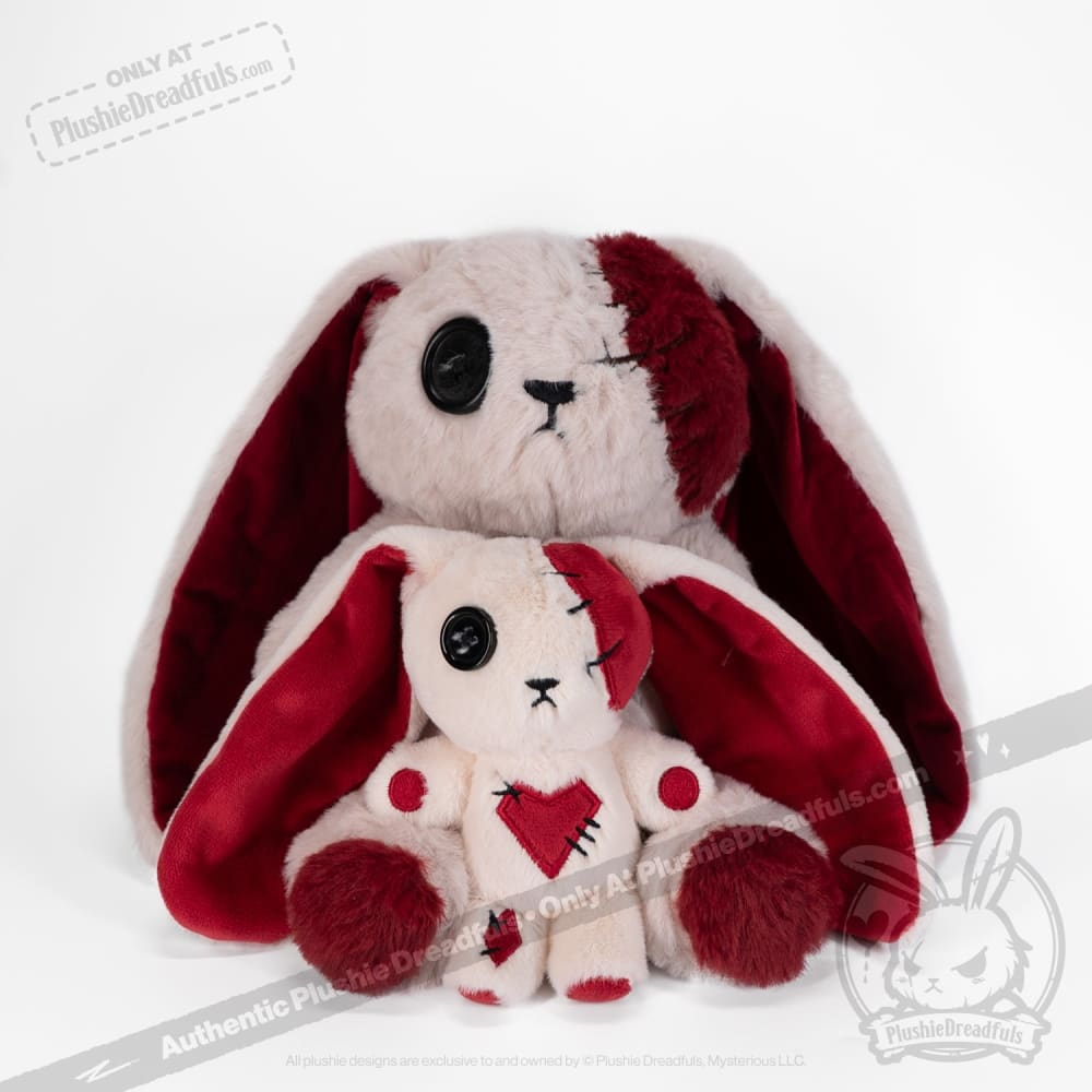 Plushie Dreadfuls Love Rabbit Plush Keychain - Cute Kawaii Stuffed Animal Accessory for Backpacks, Gifts & Home Decor