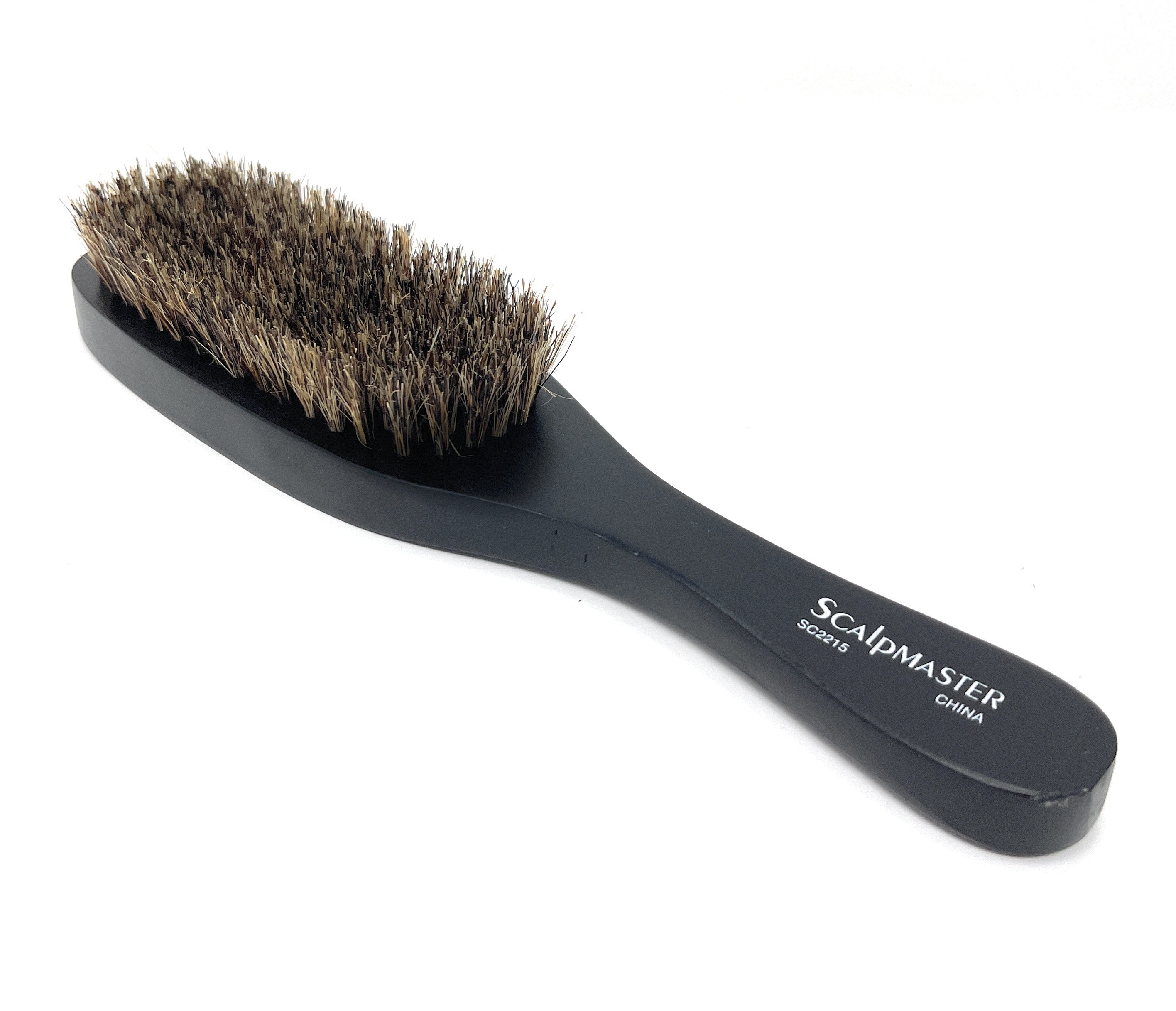 Scalpmaster Wave Hair Brush with Stiff Boar Bristles & Wood Handle - Detangling & Styling Brush for Curly, Wavy & Thick Hair - Perfect for Salon, Home & Travel Use