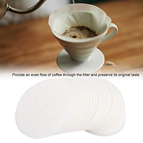 350PCS Round Coffee Filter Paper - Premium Coffee Maker Filters Replacement for Drip Coffee Machines - Perfect for Home, Office & Cafe Use