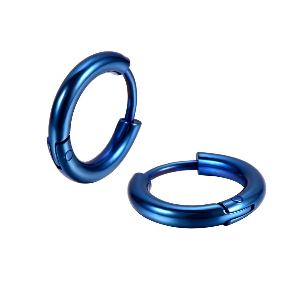 316L Surgical Stainless Steel Hypoallergenic Huggie Hoop Earrings - 6mm/8mm/10mm/11mm/12mm/14mm Cartilage & Helix Earrings for Men & Women - Perfect for Daily Wear, Work & Special Occasions