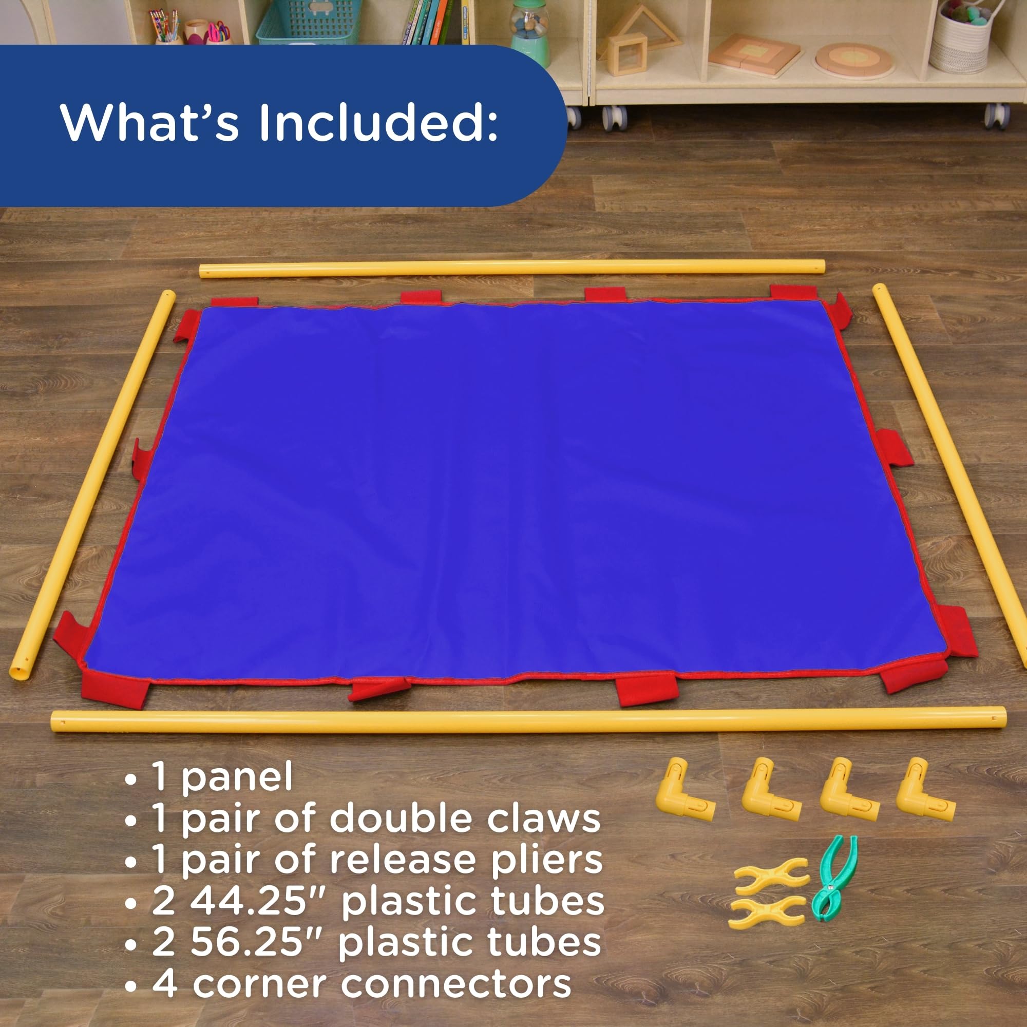 Children's Factory Big Screen PlayPanel - Kids Room Divider & Classroom Privacy Screen in Blue | Perfect for Daycare Centers, Preschools & Home Play Areas