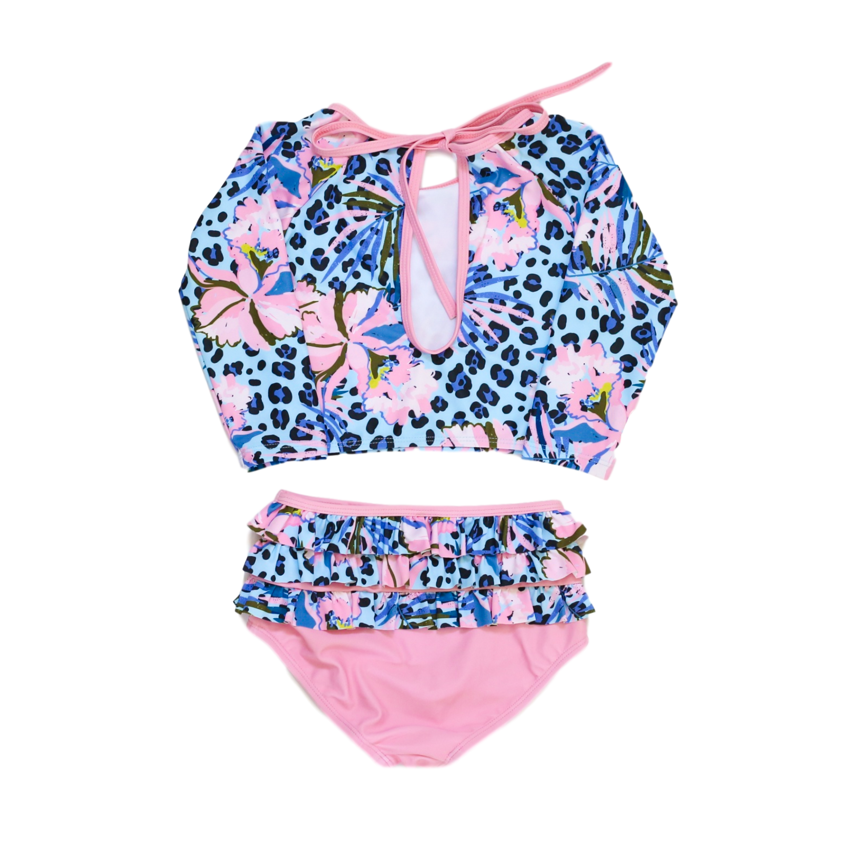 Blueberry Bay Palmilla Dolce Two Piece Swimsuit | Women's Floral Bikini Set | Beach Vacation & Pool Party Swimwear