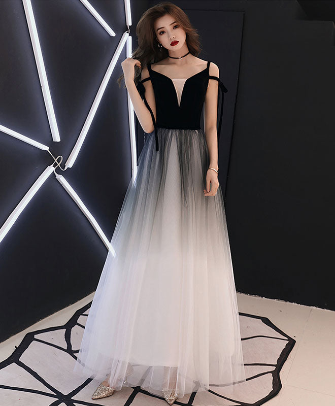 Elegant Black Tulle Long Prom Dress for Women - Formal Evening Gown for Homecoming, Ball, and Special Occasions