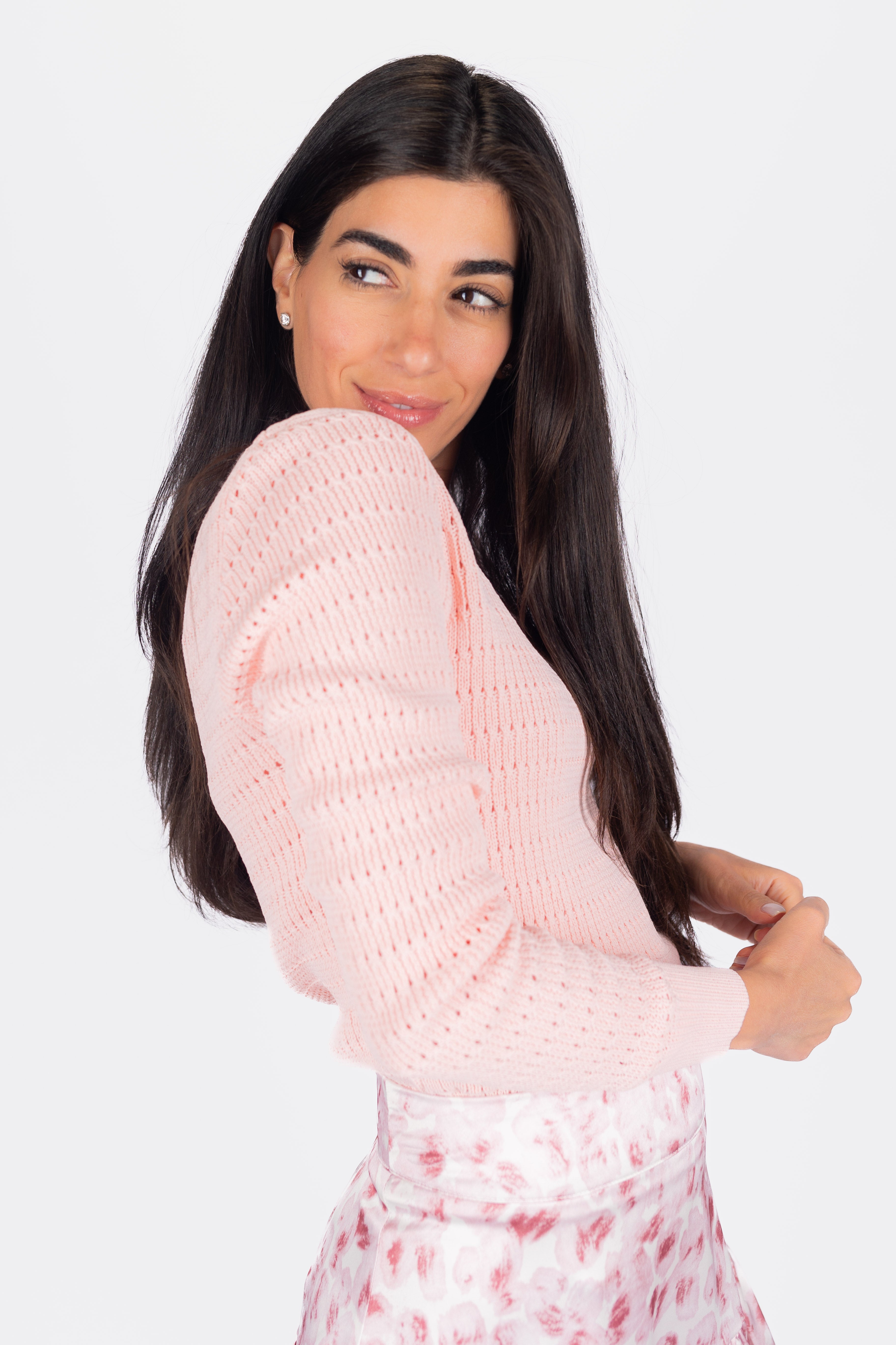 PAIGE Women's Light Coral Top - Soft & Comfortable Blouse for Casual Wear, Office, and Date Night Outfits