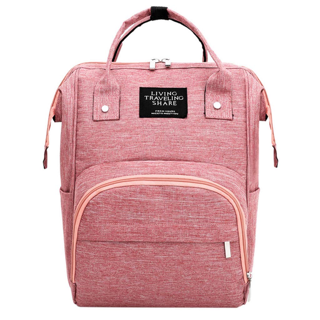 Large Baby Diaper Backpack - Travel Bag for Moms with Flap, On-the-Go Parenting