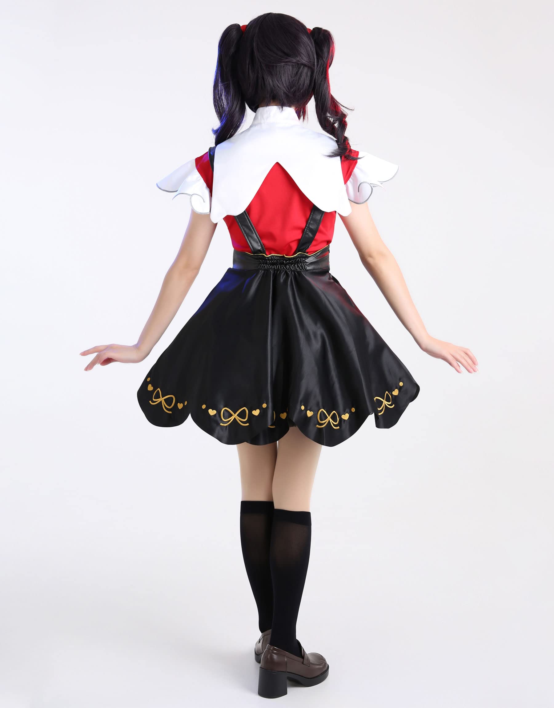 Miccostumes Women's Game Streamer Cosplay Costume - Kawaii Anime Suspender Skirt Set with Accessories | Perfect for Halloween, Comic Con & Live Streaming Outfits