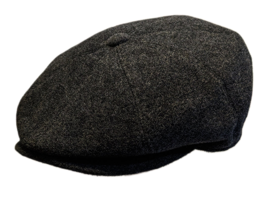 Grand Hatters Wool Baker Boy Cap - Dark Grey Vintage Newsboy Hat for Men & Women - Perfect for Outdoor Activities, Casual Wear & Fashion Styles