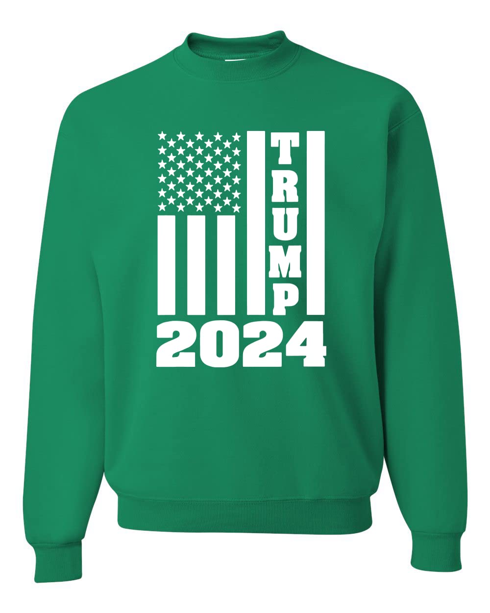 Wild Bobby Trump 2024 USA Flag Re-Election Graphic Sweatshirt - Patriotic Unisex Crewneck Pullover for Political Campaigns & Conservative Events