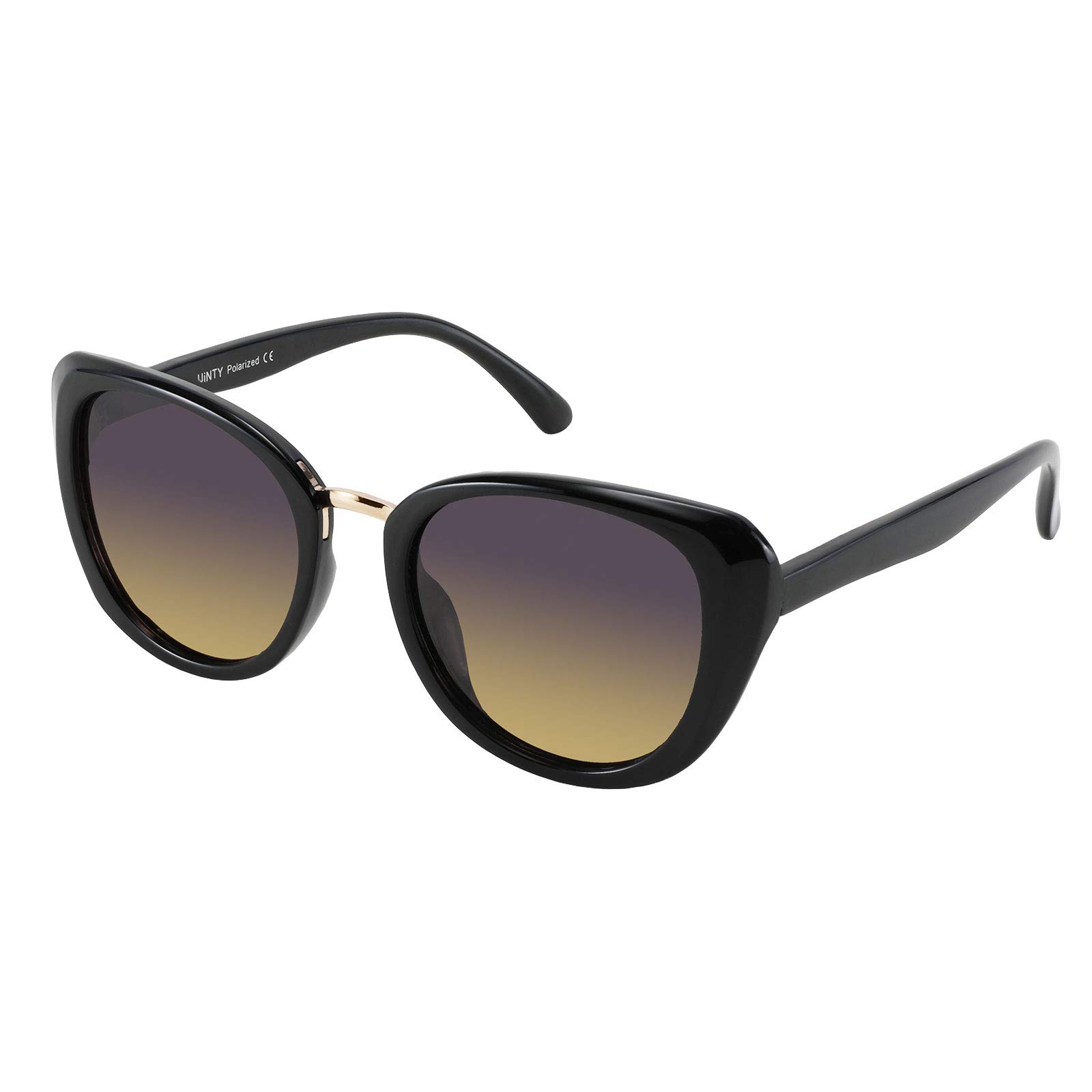 FEISEDY Polarized Cat Eye Sunglasses for Women & Men - UV400 Protection, Butterfly Thick Frame (B4012) - Perfect for Driving, Beach & Outdoor Activities