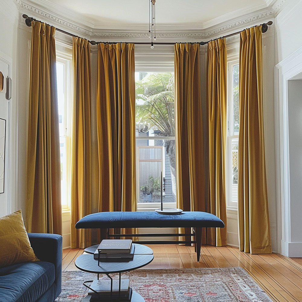 Luxury Blackout Velvet Curtains - Thermal Insulated, Noise Reducing Drapes in Black & Gray | Custom Sizes, Pinch Pleat Design for Bedroom, Living Room & Home Theater